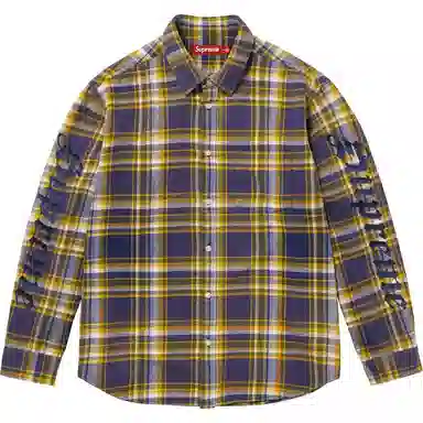 Supreme SS25 Old English Plaid Flannel Shirt