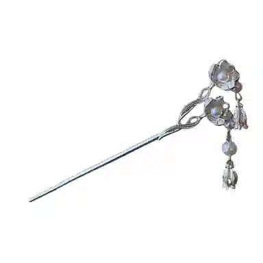 贯古今 民族风优雅金属高级感丸子头盘子铃兰花发饰头饰 合金 发簪 女款