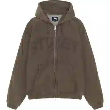 Stussy FW24 ZIP HOODIE FADED GRAPHIC logo