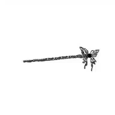 贯古今 新中式液态金属蝴蝶高级感设计小众古风盘发饰夏头饰 合金 发簪 女款