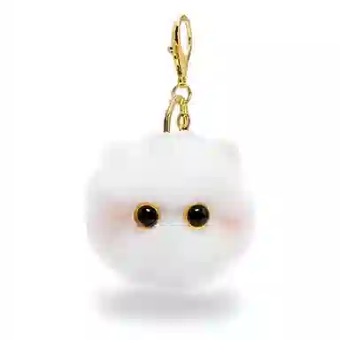 千桐 猫猫头钥匙扣玩具包包汽车小挂饰 可爱公仔小猫咪卡通治愈 创意手机绳 行李箱  卡通玩偶 毛绒 挂件 男女同款情侣款