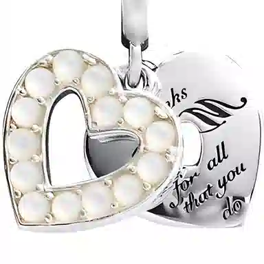 Pandora Pearlescent Heart Charm