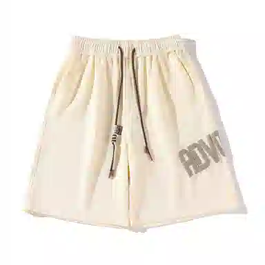 海尔斯 美式高街舒适字母印花中腰系带百搭宽松休闲短裤 男款