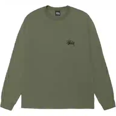 Stussy Classic Logo Crewneck Long Sleeve Tee