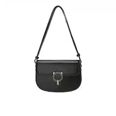 稻草人 精致可爱时尚百搭小众休闲简约日常通勤多隔层 人造革 马鞍包单肩包 女款 多色