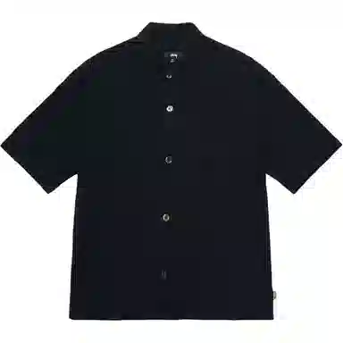 Stussy SS24 Boxy Flat Hem Shirt Crinkled