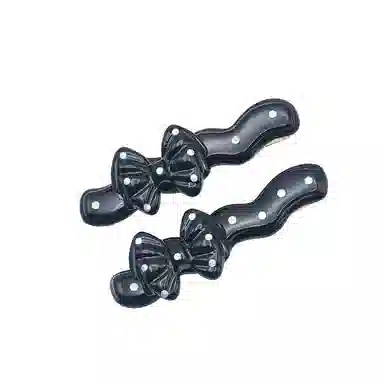 简应舒 波点蝴蝶一字夹侧边夹刘海夹子碎发小夹子日常 亚克力 发夹 女款