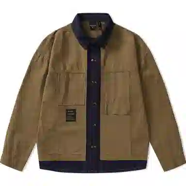 赞仕 水洗宽松百搭胸前口袋长袖衬衫 男款