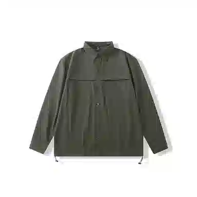 我是大卫 薄款宽松休闲百搭工装长袖衬衫 男款 深灰色