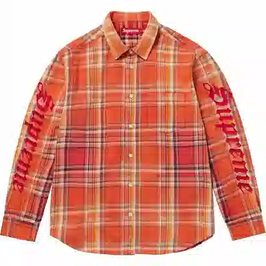 Supreme SS25 Old English Plaid Flannel Shirt
