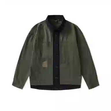 赞仕 水洗宽松百搭胸前口袋长袖衬衫 男款