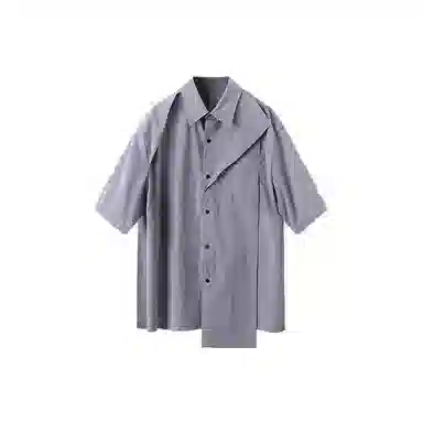 Huanzhe Short Sleeve Shirt Grey Purple