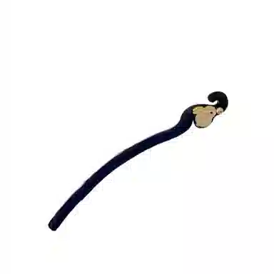 贯古今 古风观玉兔步摇流苏玉兔新中式后脑勺高级感盘发汉服头饰 木制 发簪 女款