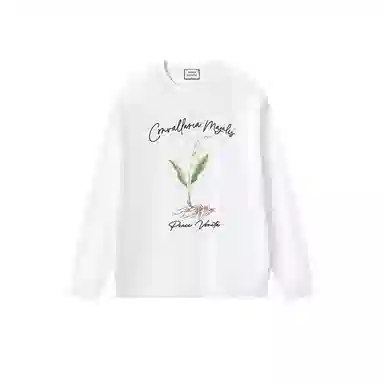 大白鲨 稻穗刺绣圆领时尚长袖卫衣 男款