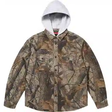 Supreme SS25 Quilted Hooded Flannel Shirt