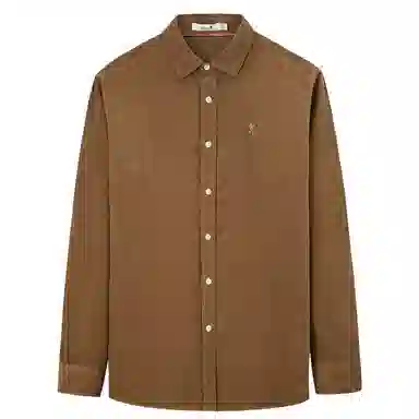 与狼共舞 潮流时尚百搭灯芯绒复古学院成熟风舒适宽松长袖衬衫 男款