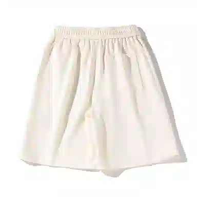 海尔斯 美式复古高街舒适时尚简约纯色条纹宽松百搭系带休闲短裤 男款