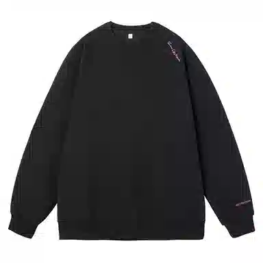 玉儿恋 结构拼接重磅圆领男美式字母刺绣插肩复古宽松卫衣 男款