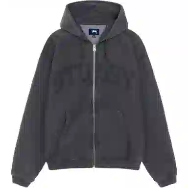 Stussy FW24 ZIP HOODIE FADED GRAPHIC logo