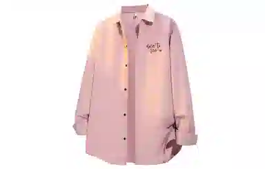 王者荣耀 美式复古字母舒适透气翻领长袖衬衫 男女同款