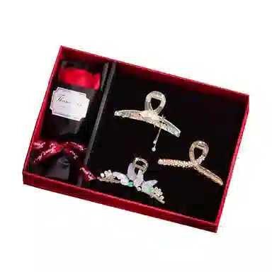 缔晶 森系浪漫精致透明蝴蝶花朵流苏 春夏通勤时尚百搭造型 亚克力 发夹 女款