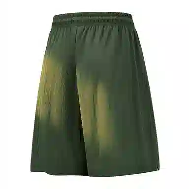 兰缪 美式复古高街风纯色基础款山系户外跑步骑行健身日常柔软通勤亲肤舒适透气运动直筒宽松冰丝凉感速干五分裤休闲短裤 男女同款