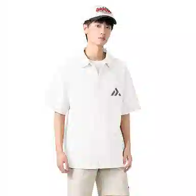 棉致 斜三角休闲宽松基础简约轻薄滑爽垂感百搭通勤舒适柔软细腻短袖衬衫 男女同款