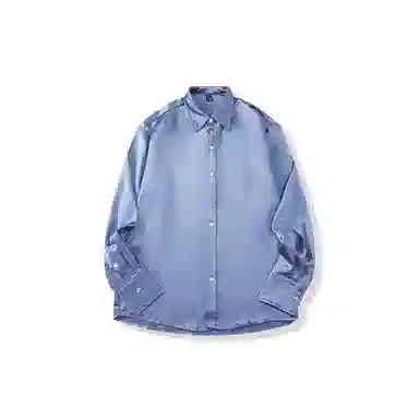 我是大卫 设计感小众免烫宽松纯色港风长袖衬衫 男款