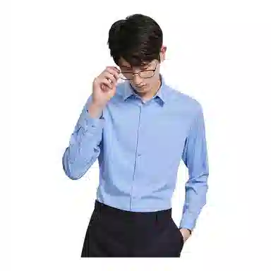 红豆 休闲经典商务条纹长袖衬衫 男女同款