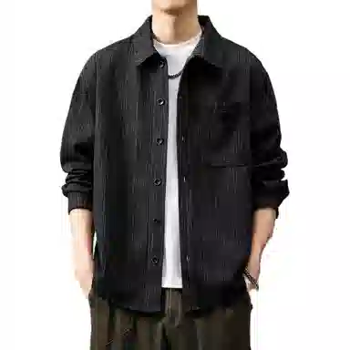 贵色 日系竹节纹复古长袖衬衫 男女同款