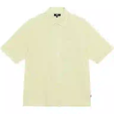 Stussy SS24 Boxy Flat Hem Shirt Crinkled
