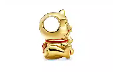 Pandora Shine Lucky Cat Charm Gold