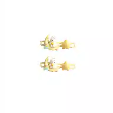 水中玉 小兔星星发卡侧边刘海夹鸭嘴夹子头饰 发夹 女款