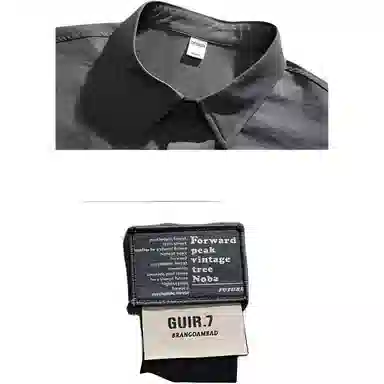 北极绒 休闲潮牌五分袖上衣港风舒适休闲短袖衬衫 男款