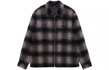 Stussy FW23 WOOL PLAID ZIP SHIRT