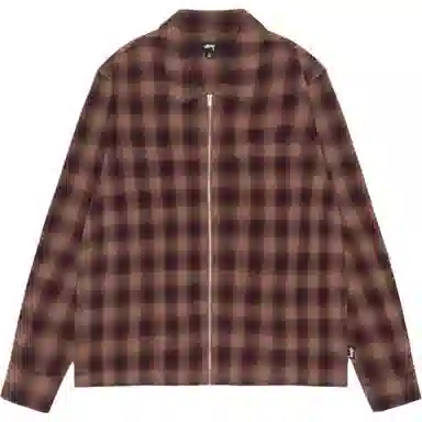 Stussy SS24 ZIP SHIRT TWISTED YARN PLAID