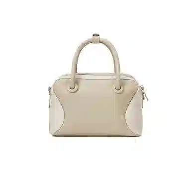 红蜻蜓 趣味拼色挂件百搭质感 牛剖层革 单肩斜挎手提包 女款 多色