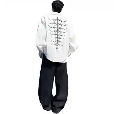 MIIRACER Paris Fashion Embroidered Shirt