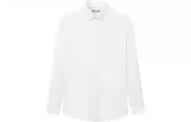 才子 纯色暗门襟休闲长袖衬衫 男款