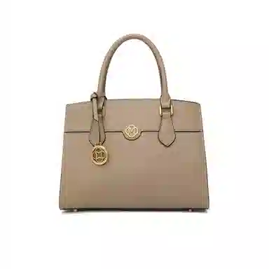 稻草人 百搭时尚风字母徽章 高级感车缝线上班族通勤 人造革 手提单肩斜挎包 女款 黑色/棕色/卡其