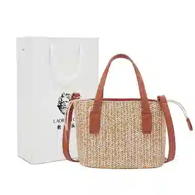 老人头 慵懒简约度假风时尚 织物 手提包 常规 女款 多色