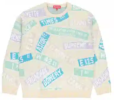 Supreme Street Signs Sweater
