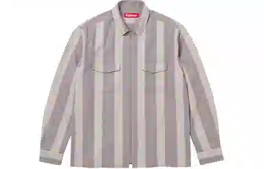 Supreme FW23 FW23 WEEK13 STRIPE FLANNEL ZIP UP SHIRT