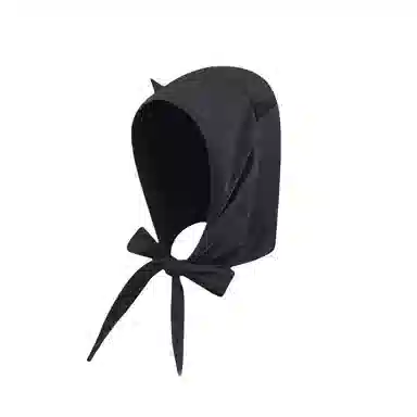 钓鱼熊 无印小恶魔绑带速干遮阳帽子夏季薄款可爱猫耳朵护耳头巾帽 聚酯纤维 防晒帽 男女同款情侣款