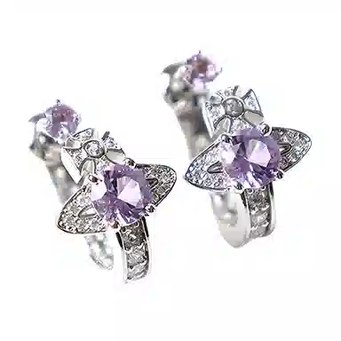 Vivienne Westwood Maitena Earrings Silver Purple