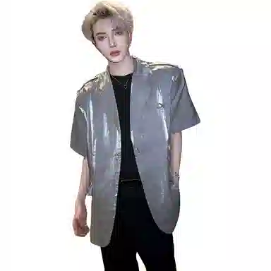 MIIRACER Short Sleeve Satin Shirt