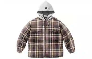 Supreme x Dickies FW23 WEEK9 PLAID HOODED ZIP UP SHIRT