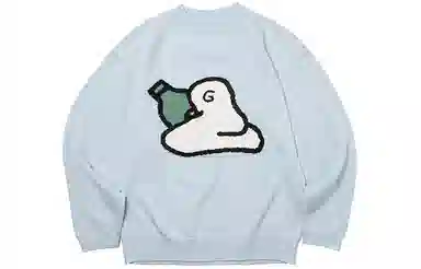 ROARINGWILD AW21 Beer Duck Jacquard Crewneck Sweater Blue