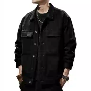 贵色 美式重磅复古高端纯色长袖衬衫 男款