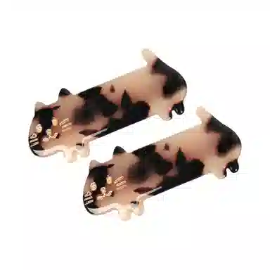 简应舒 萌萌小猫咪一字夹刘海夹子碎发小发卡发饰 亚克力 发夹 女款